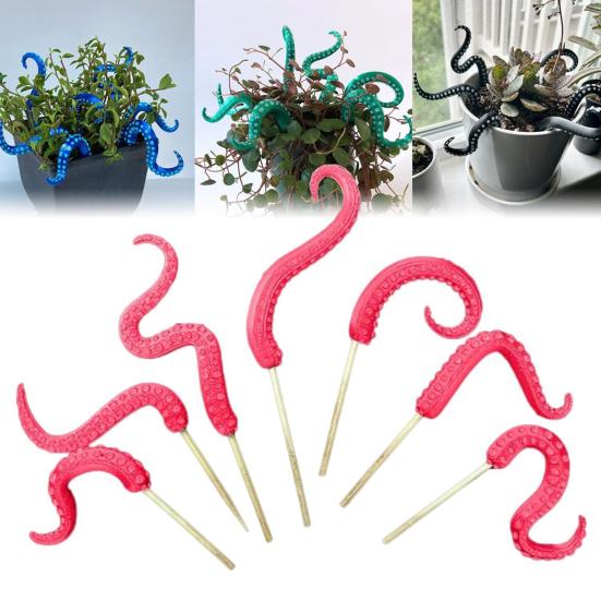 7Pcs/Set Planter Insert Tentacles Flower Pot Decoration Realistic Octopus Tentacles for Garden Balcony Indoor Potted Plants Decor