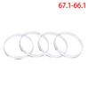 Aluminum Alloy 4Pcs Wheel Hub Center Ring Car Wheel Bore Collar 66.1-57.1,67.1-57.1,67.1-60.1,67.1-66.1,74.1-72.6