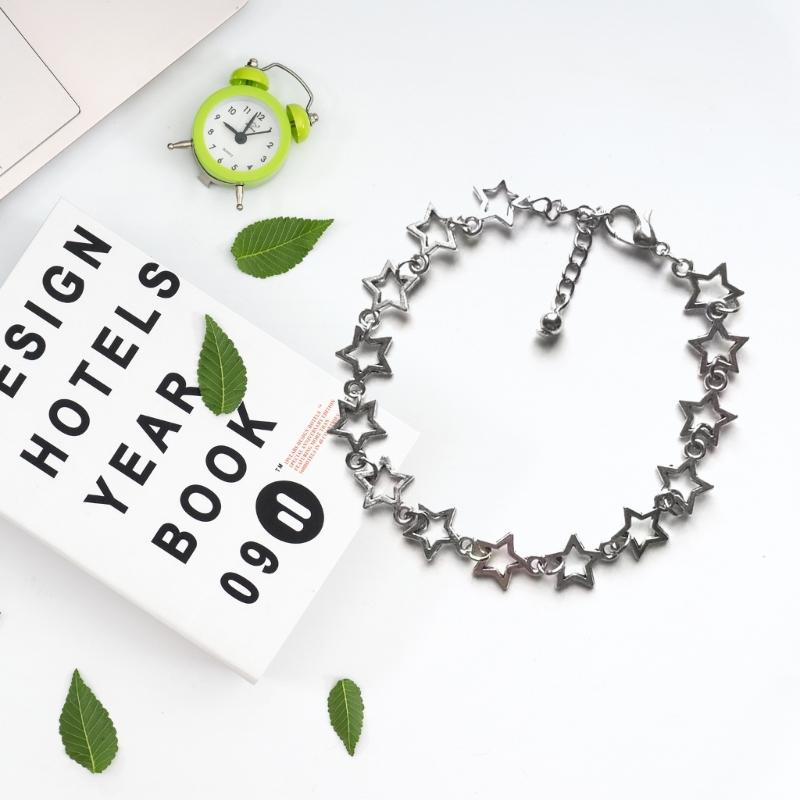 Винтажный блестящий браслет из сплава в виде пентаграммы для женщин, милый эстетичный браслет-шарм, модная бижутерия в стиле харадзюку