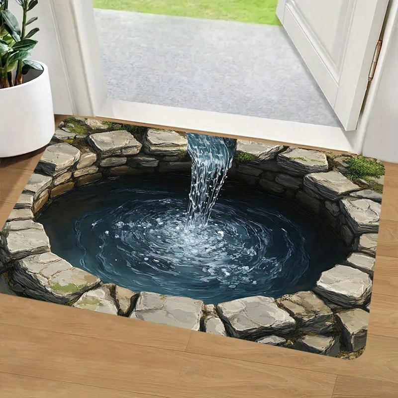 3D коврик-водопад для прихожей | Креативные напольные коврики | Уникальный декор для входа в дом Противоскользящий ковер можно стирать в машине