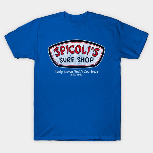 Asian Size Men Print T-shirt Vintage Spicoli’S No-Cut Heat Transfer Print Cotton Tshirt