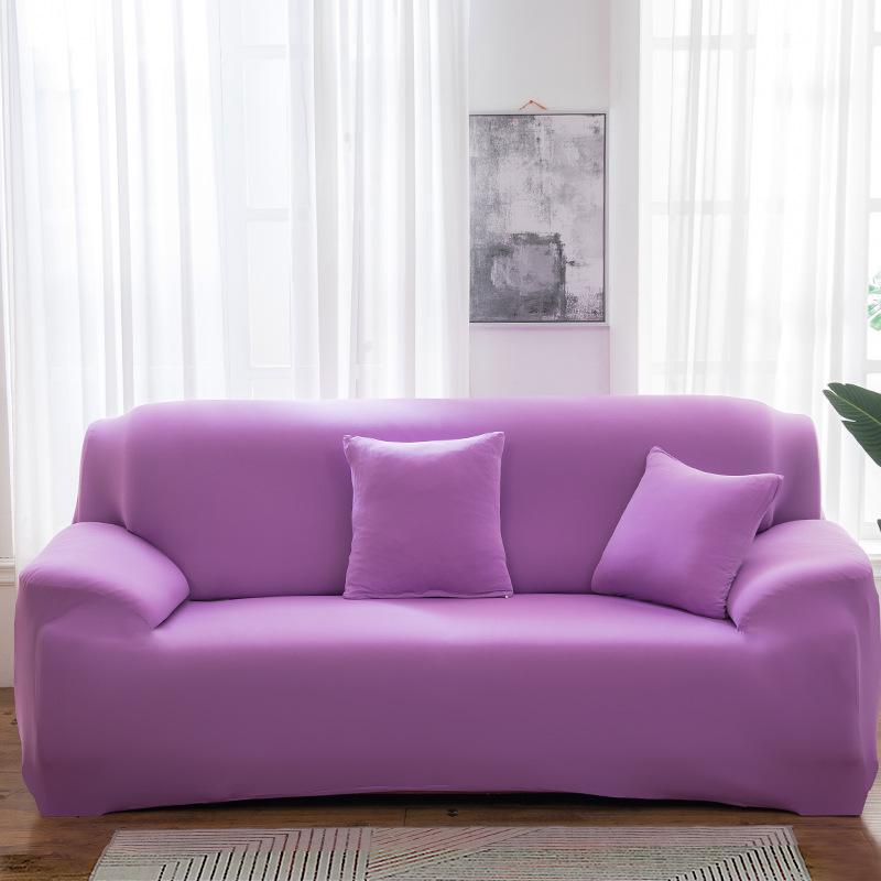 1pc Thick Elastic Sofa Cover Solid Color Slipcover Spandex Furniture Protector for Bedroom Office Living Room Home Decor