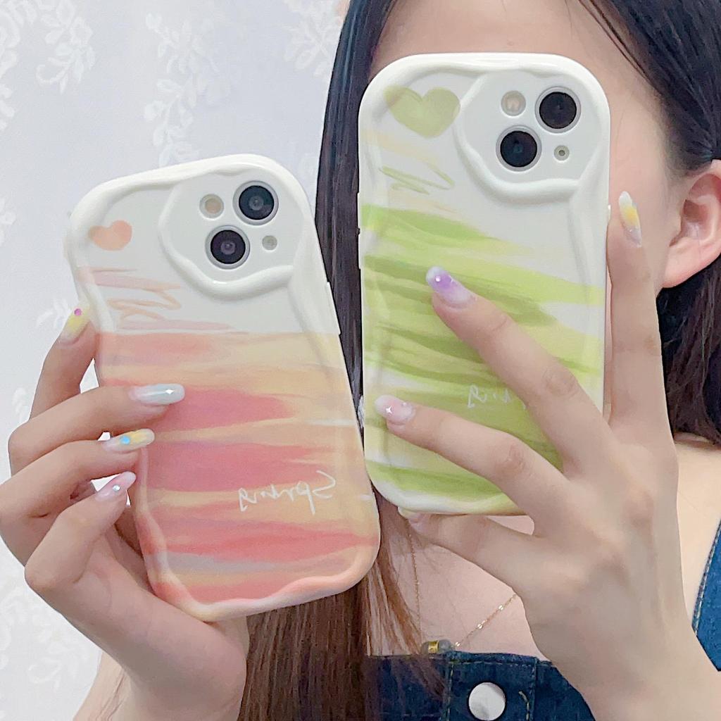 Милый силиконовый чехол для Samsung A54 A24 A14 Tecno Spark 10C 8C 10 Pro Oppo Reno 8T Realme 10 11 Funda Painted Love Heart Smudge Cover Мягкий бампер из ТПУ