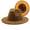 Ladies Black Fedora Hat Leopard Hat Male Jazz Hat Female Top Hat Gambler Hat Big Eaves Hat
