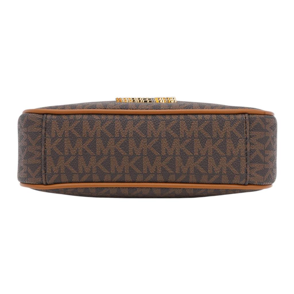 Michael Kors Сумка-клатч, сумка через плечо из канвы с покрытием и кожи, женская, обычная, коричневая 35R3G4CC1B-Brown