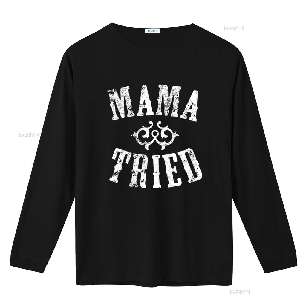 Mens Vintage Mama Tried Country Music Rodeo Premium T Shirt Black X Large vintage Washed Comfortable graphic Unisex Stretched