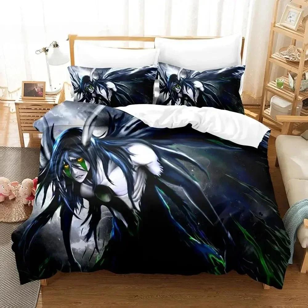 Комплект постельного белья Аниме Zangetsu Bleach с 3D-печатью, Односпальный, Полуторный, Двуспальный, Кинг-сайз, Комплект для кровати Кинг-сайз, Для взрослых, Для детей, Комплекты пододеяльников для спальни