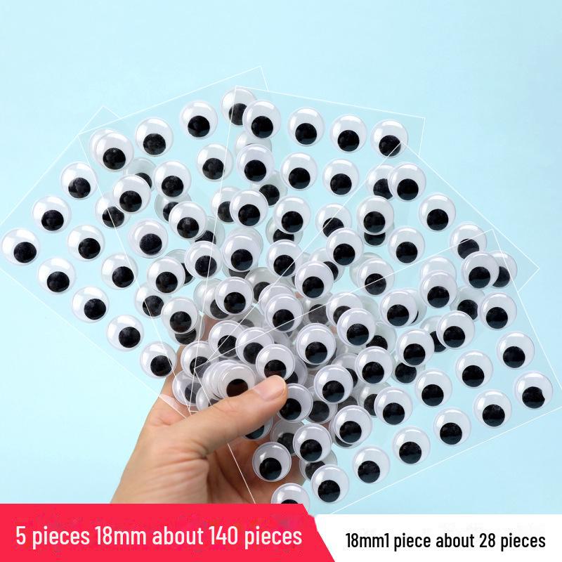 Красочные самоклеящиеся подвижные глаза с ресницами для поделок своими руками