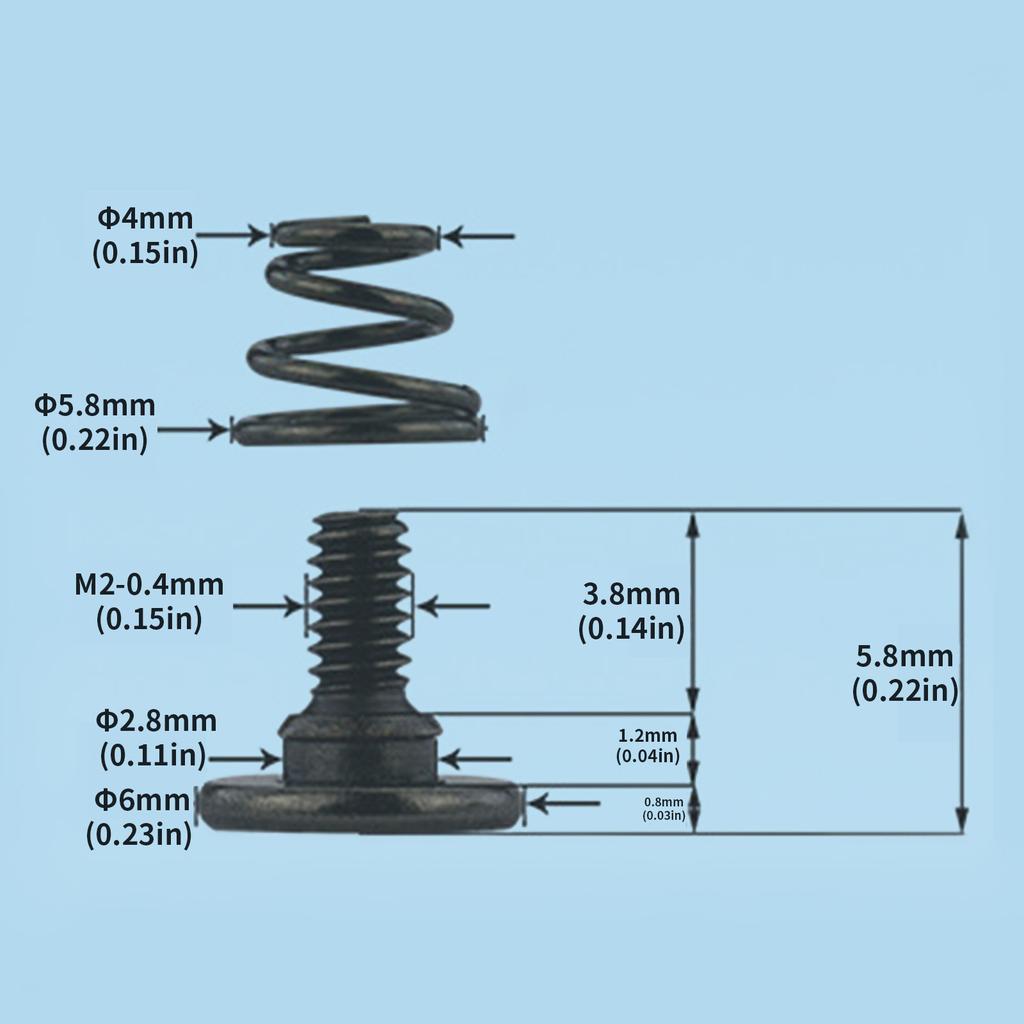 100 шт. практичных пружинных винтов из углеродистой стали для задней пластины и радиатора графического процессора с улучшенным охлаждением, простая конструкция установки