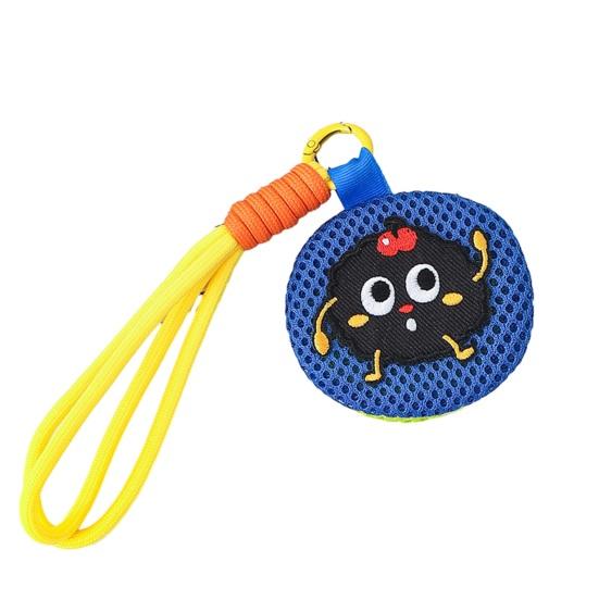 Portable Mosquito Repellent Case Cartoon Keychain Pouch, Holder Round Breathable Mesh Fabric Bag Bag, Earbud for Backpack Handbag Small Accessory