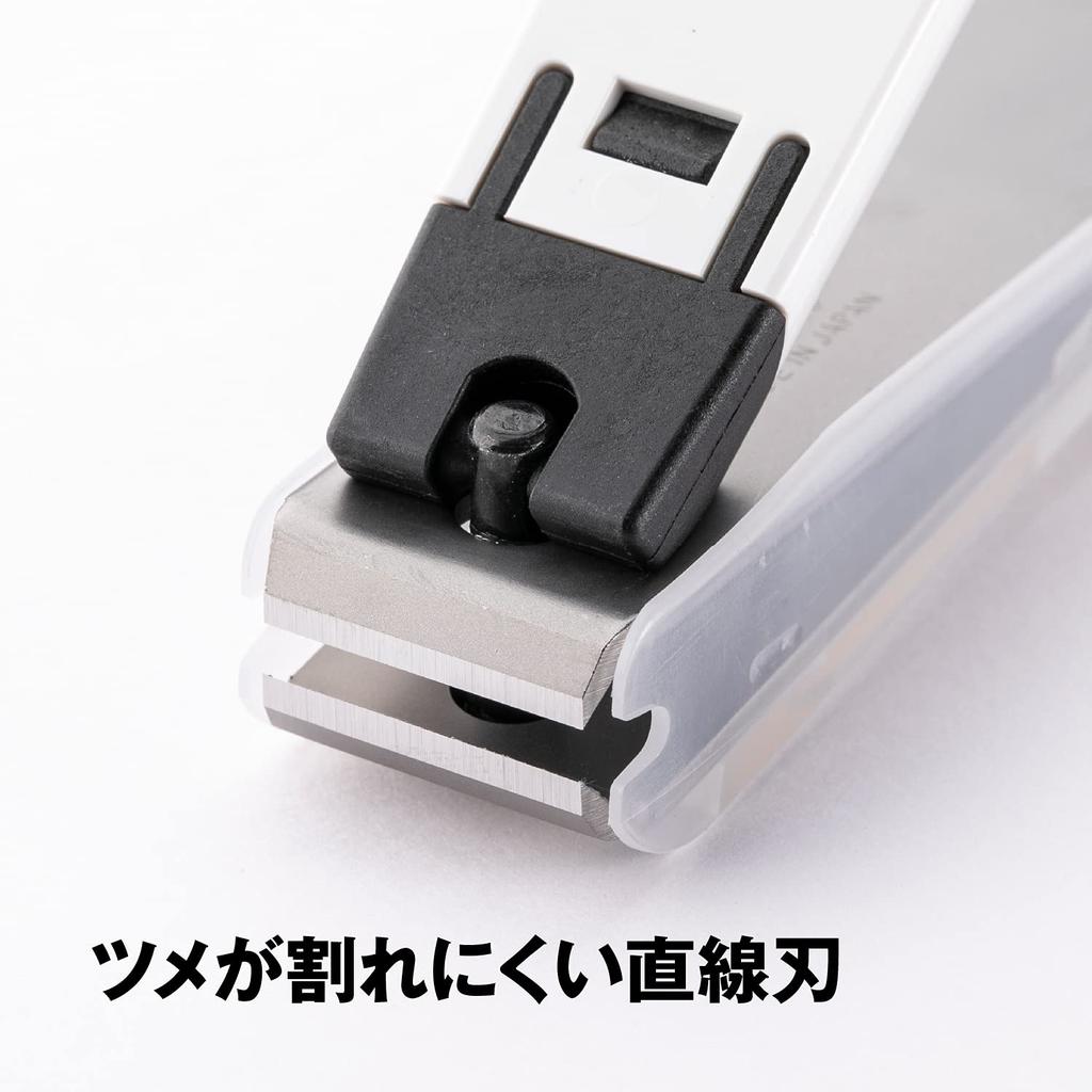 Кусачки для ногтей KAI тип 001 L, белые изогнутые лезвия, сделано в Японии KE0124