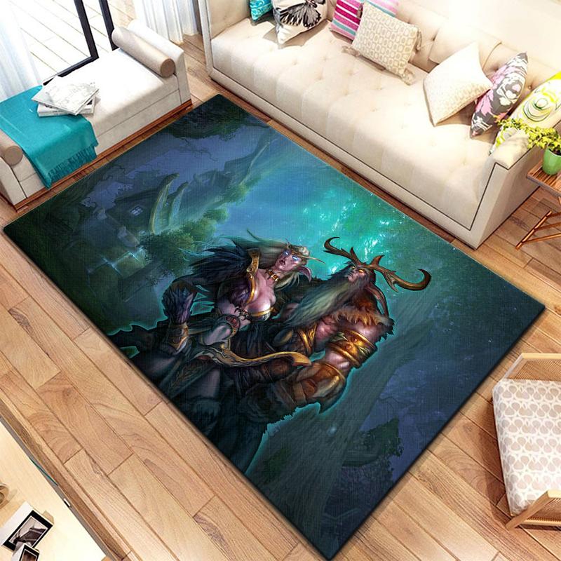 Игровой ковер World of Warcraft для гостиной, коврики для кемпинга, странные вещи, коврик для пикника, противоскользящий коврик для киберспорта, коврик для йоги, подарок для фанатов