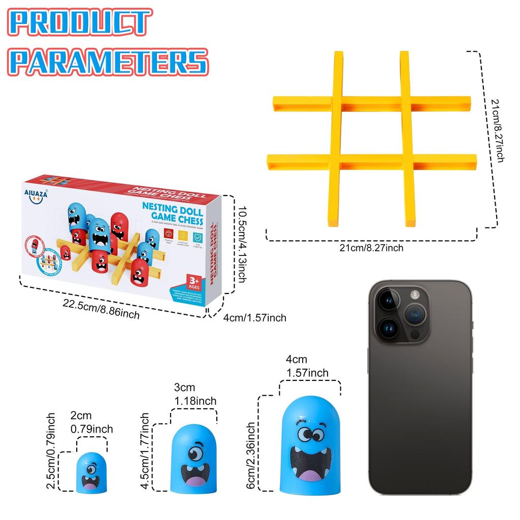 AIUAZA Стратегическая настольная игра Крестики-нолики для детей и вечеринок Настольная стратегия Полезная для ума Обучающая настольная игрушка для вечеринок для 2 игроков Дом, Игра, Игра,