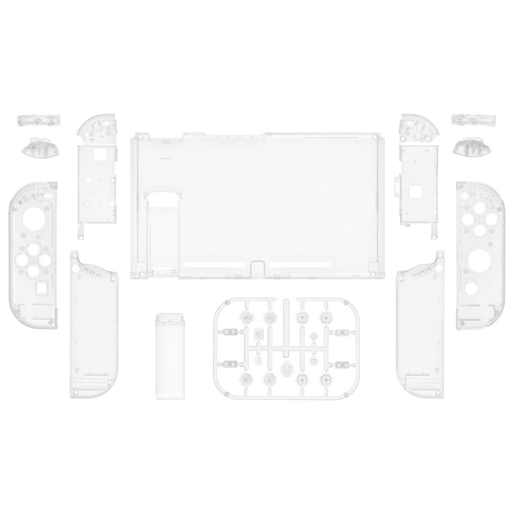 Изготовленный своими руками сменный корпус для eXtremeRate, прозрачная задняя пластина из материала для держателя переключателя, корпус контроллера и полный набор кнопок