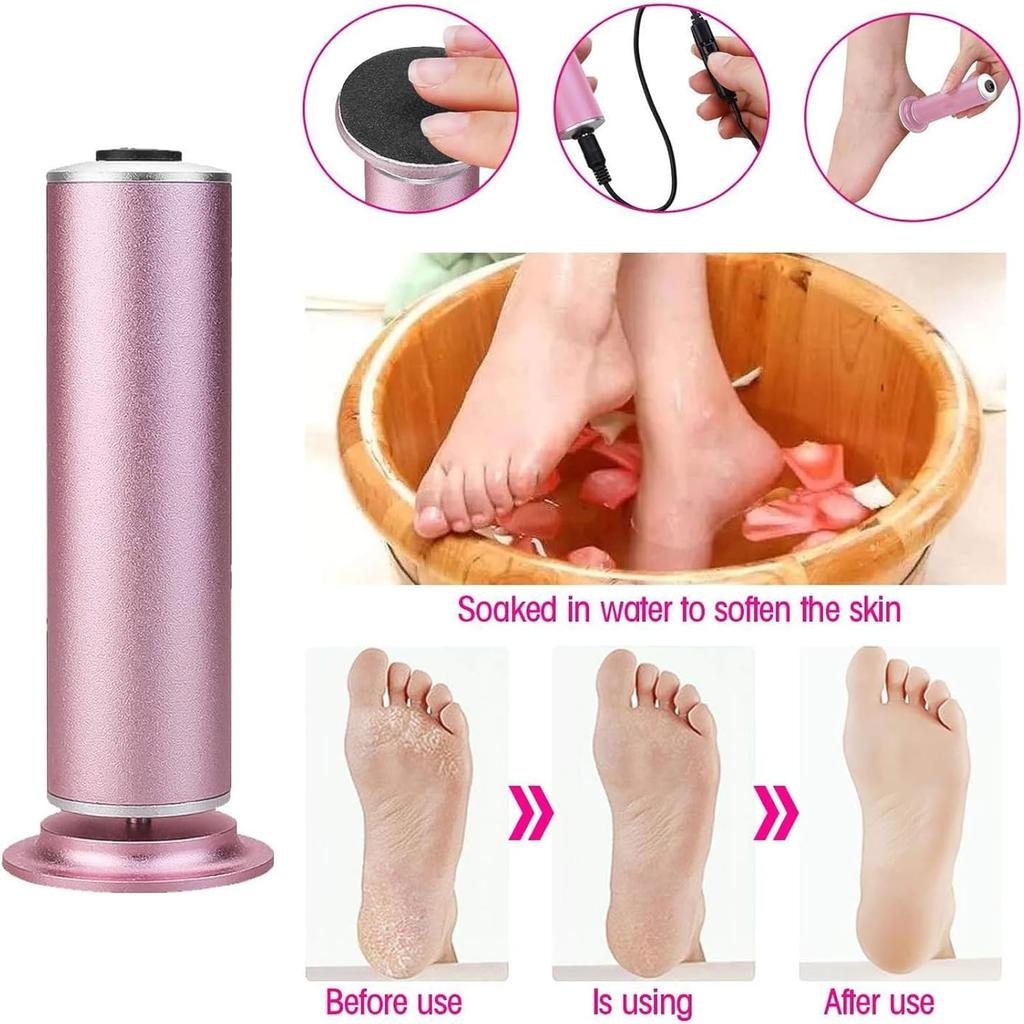 Electric Foot File Callus Remover, Professional Calluses Remover for Feet with Sandpaper Discs, Adjustable Speed