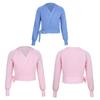 Kids Girls Long Sleeve Cardigan Knit Wrap Sweater Dance Jacket Coat Warm-up Gymnastics Costumes