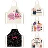 1 шт. популярный линяный фартук без рукавов с принтом лака для ногтей и губной помады, грязеотталкивающий и маслостойкий, модный женский фартук, салон красоты