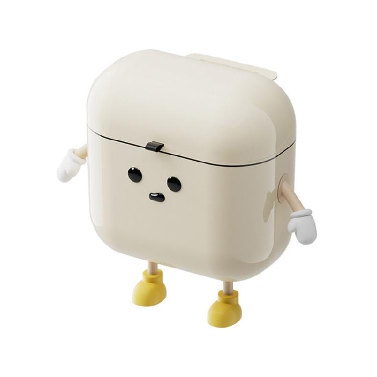 Space Efficient Trash Can for Kitchen Cabinet Door Under Sink Mounted Garbage Holder, Lid Included