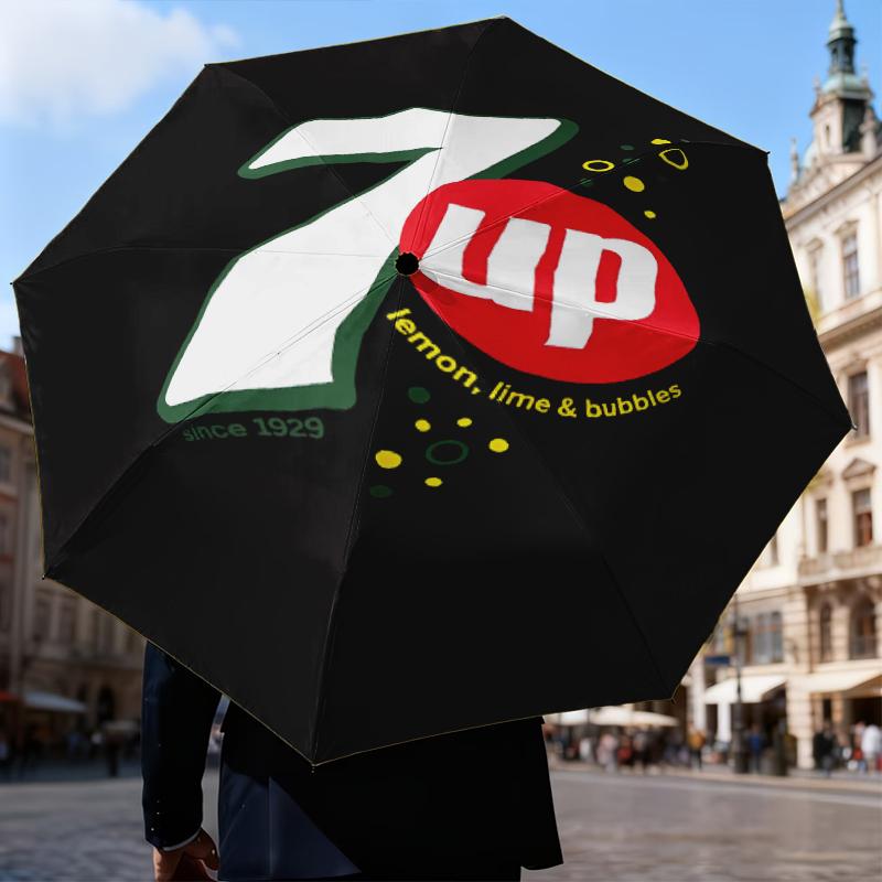 Освежающий 7-Up в жаркий день Зонт Складной зонт, автоматический зонт 8 спиц для путешествий, кемпинга Использование Подарок на Хэллоуин Рождество