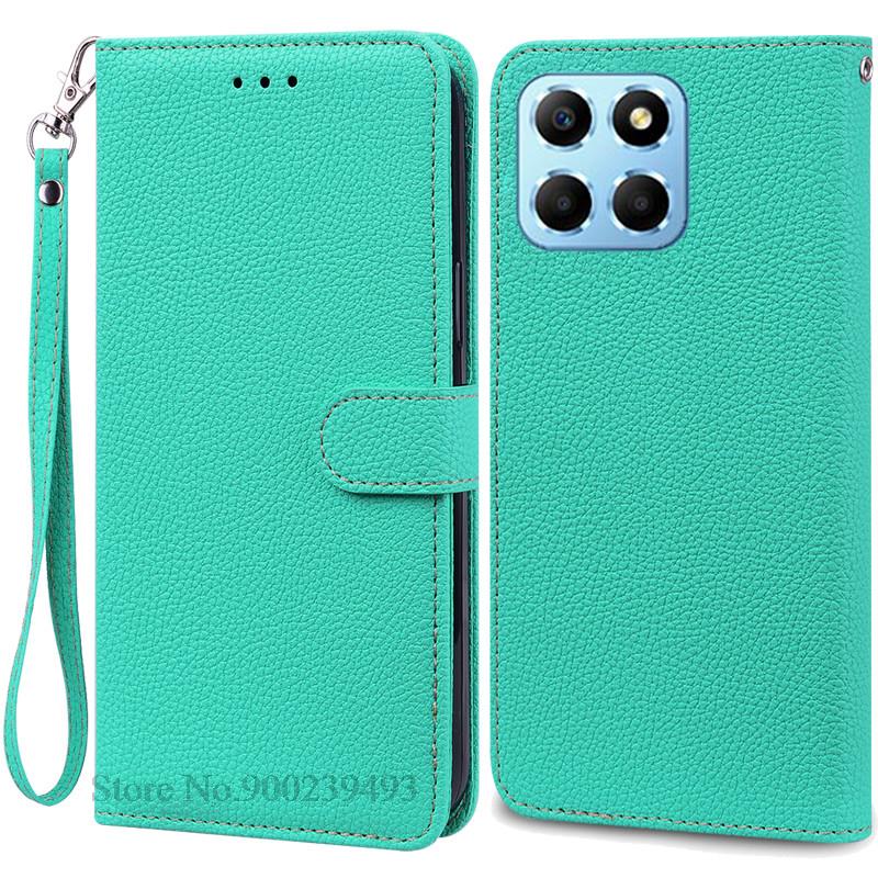 For Honor X6 Case Huawei Honor X6 2022 Cover Silicone Wallet Flip Leather Case For Honor X6 VNE-LX1 VNE-LX2 Phone Case Fundas