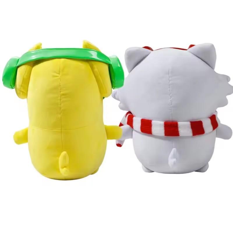 Нетоксичные Новые Игрушки Плюшевые Наборы Tylerred И Snowii Плюшевые Игрушки Певец Щенок В Наушниках Желтая И Белая Собака Мягкая Кукла Игрушка Подарки