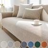 1PC Nordic Cotton Linen Sofa Cover Solid Color Non-slip Sofa Cushion  All Seasons Universal L Couch Slipcover for Living Room