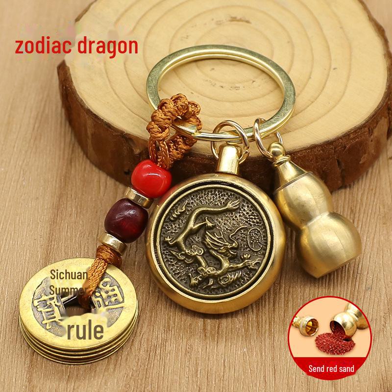 «Подвеска-брелок в виде змеи-хранителя с двенадцатью знаками зодиака, вращающимся орнаментом в виде пяти императоров и Будды»