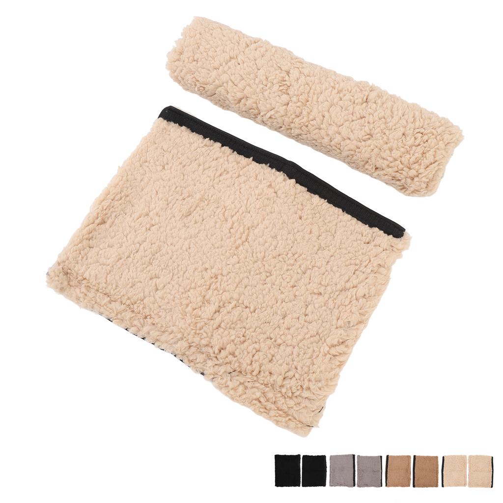 2pcs Chair Armrest Pad Sheepskin Fleece Armrest Cushion Comfortable Chair Armrest Pad for Transport 