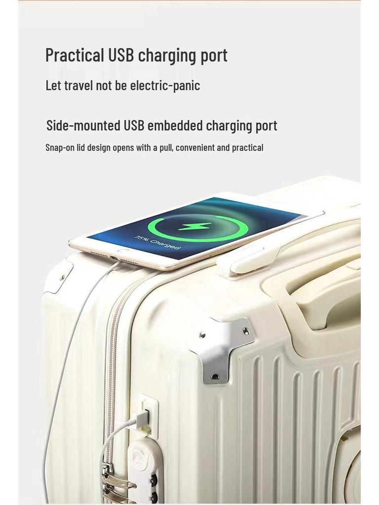 Women's Multifunctional Parent-Child Suitcase with Universal Wheels and Combination Lock - Durable Travel Trolley Case for Students & Men