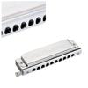 Swan Chromatic Harmonica, 10-Hole, 40-Note, Key of C, Silver, with Exquisite Box