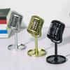 Simulation Props Retro Microphone Vintage Classic Style Dynamic Vocal Microphone Miniatures For Home Decoration Small Ornaments