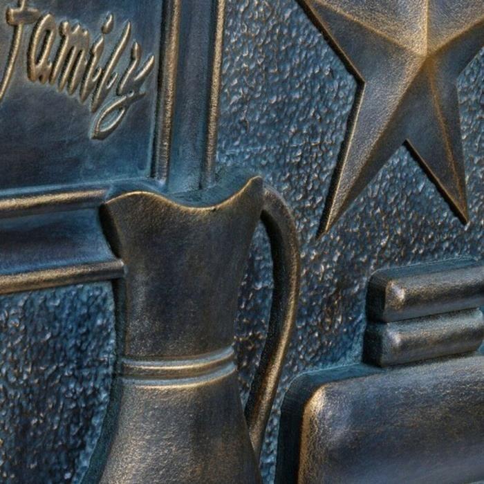 Décoration murale - Bois de paulownia - 60 x 4 x 40 cm - Vintage - Naturelle (2 pcs)