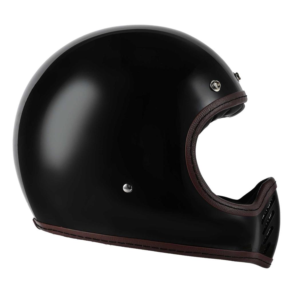 Полнолицевой шлем мотоциклетный винтажный мотокроссовый VMX PSC SG винтажный ретро черный TRIPLE CROSS [RIDEZ] внедорожный BK-L