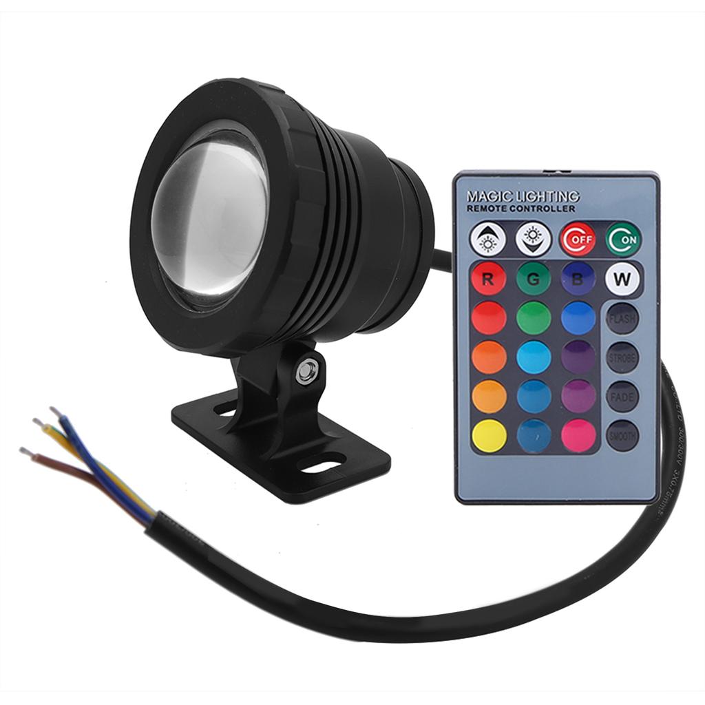 5 Вт RGB наружный водонепроницаемый светодиодный светильник для бассейна садовый светильник с пультом дистанционного управления (черный)