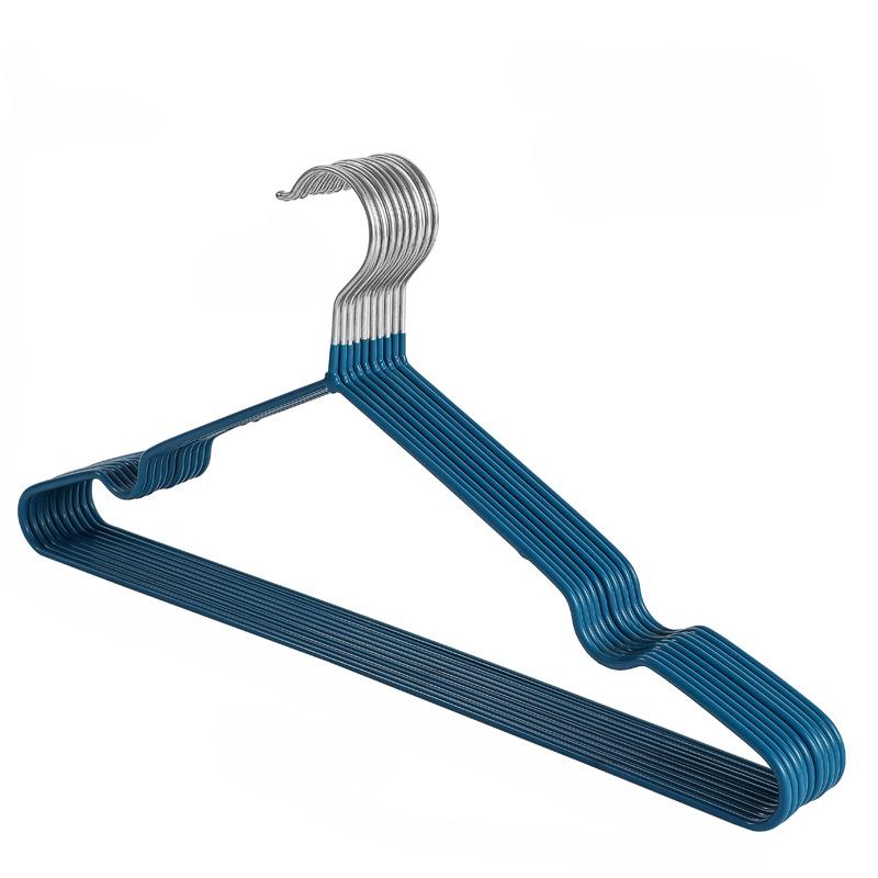 Металлические вешалки, нескользящая металлическая вешалка для сушки одежды с пластиковым покрытием для взрослых, для подвешивания и сушки одежды, 10 шт.