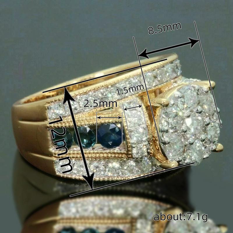 High-End Luxury Banquet Shiny Ring Women, Fashionable Dress With Ring, Popular Light Luxury Jewelry