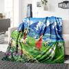 Mountain Village Adventure Flannel Blanket Super Soft Warm Cozy Blanket For Sofa Bed Office Travel Allseason Home Decor Gift