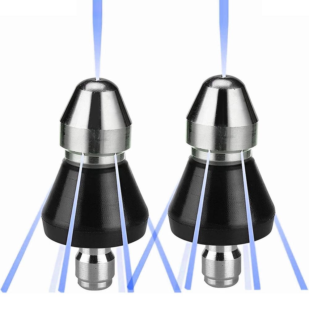 Канализационная форсунка для мойки высокого давления, канализационная форсунка из нержавеющей стали, 1 передняя форсунка и 6 задних форсунок