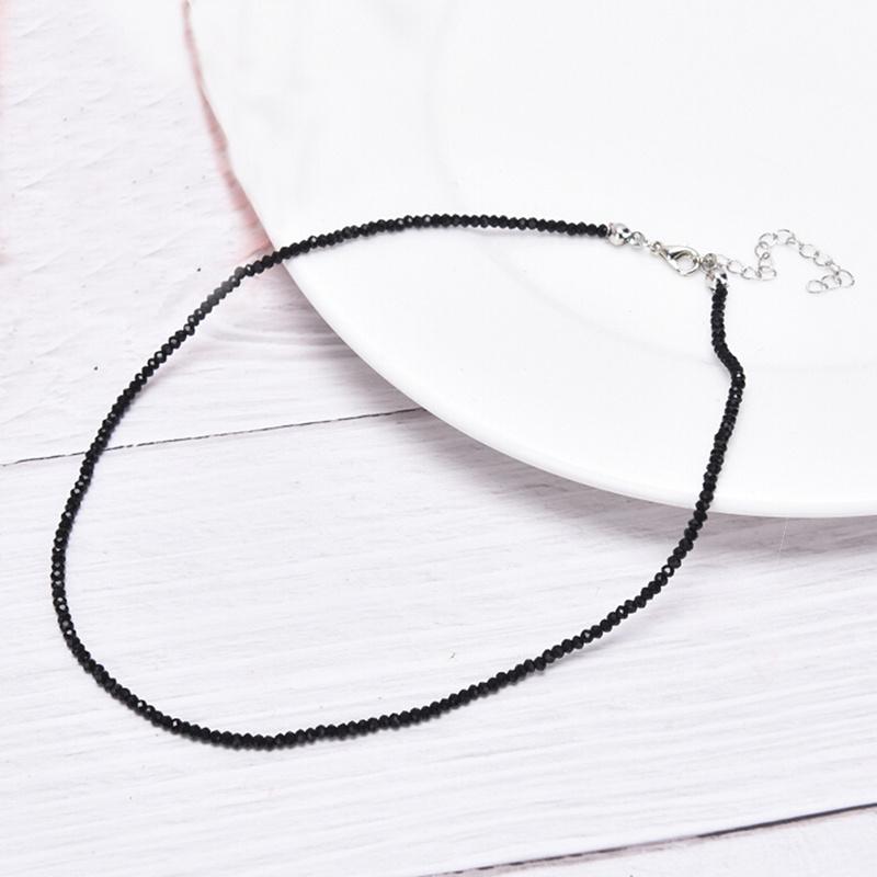 Женщины черный кристалл ключицы колье ожерелье кулон ювелирные изделия подарок