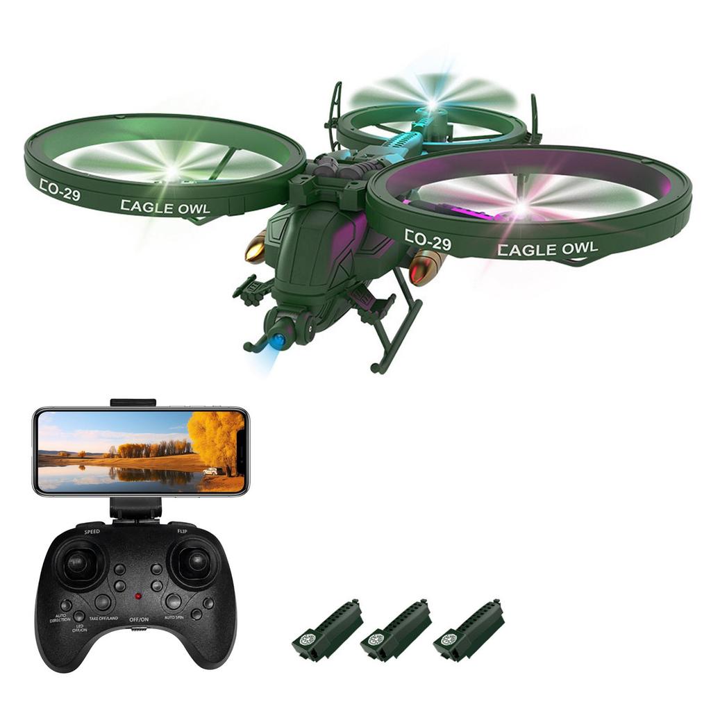 Remote Control Drone with Camera 480P 2.4GHz Remote Control Drone One Click Takeoff