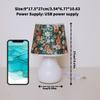 Минималистичная тканевая настольная лампа с теплым светом, USB-переключатель, прикроватная лампа для спальни, украшение для гостиной и кабинета