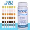 50 шт. 6 в 1 тест-полоски для спа-бассейна на определение pH общей щелочности хлора, циануровой кислоты