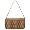Bally Monogram Print Color Block Design Leather Shoulder Bag Small Women Shoulder Bag Brown 6309585
