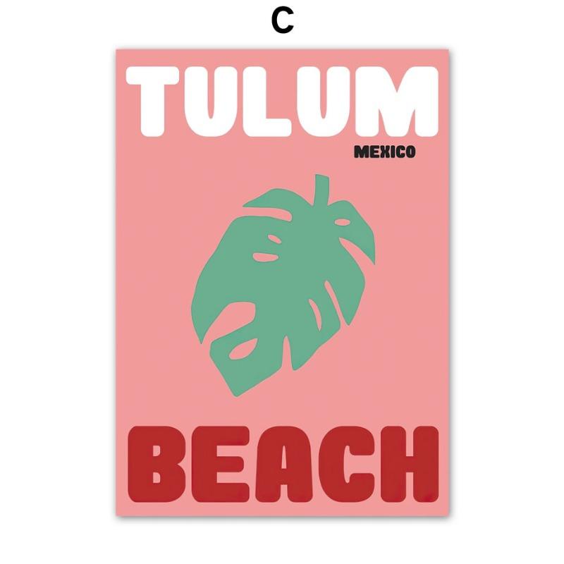 Ибица Тулум Греция Серия Путешествий Настенное Искусство Холст Картина Абстрактные Постеры и Принты Фотографии для Оформления Гостиной в Отеле Баре