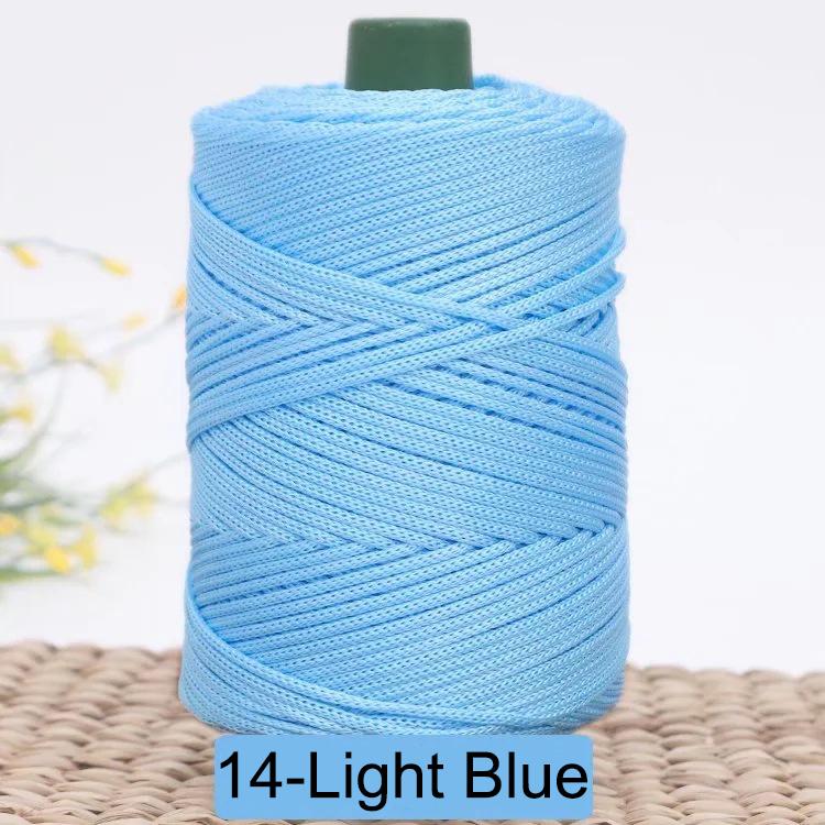 3 мм Цветной Крученый Плетеный Шнур, Полая Нить, Полиэстеровый Шнур Макраме, Черная Пряжа для Вязания Крючком, Пряжа для Вязальщицы