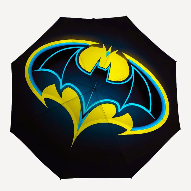 1pc Batman Symbol Sticker Umbrella with Plastic Handle,Suitable for All Seasons Travel Outdoor Multi-functional UmbrellaDCS157