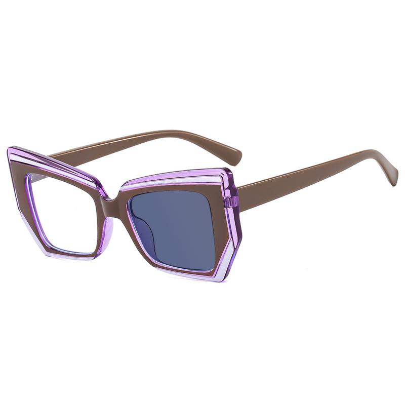 Fashionable Polygonal Luxury Design Women Eyeglass Frame Anti Blue Light Photochromic Reading Glasses Hyperopia Degrees +1 To +6