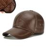 Genuine Leather Autumn Winter Baseball Cap for Men Solid Real Leather Snapback Hat Women Thin Trucker Caps