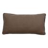 Washed Linen Cushion Cover - Lined with Washed Cotton - Black Braid Finish "Prélude" Vent Du Sud - Prélude Tobacco - Cushion Cover 55 X