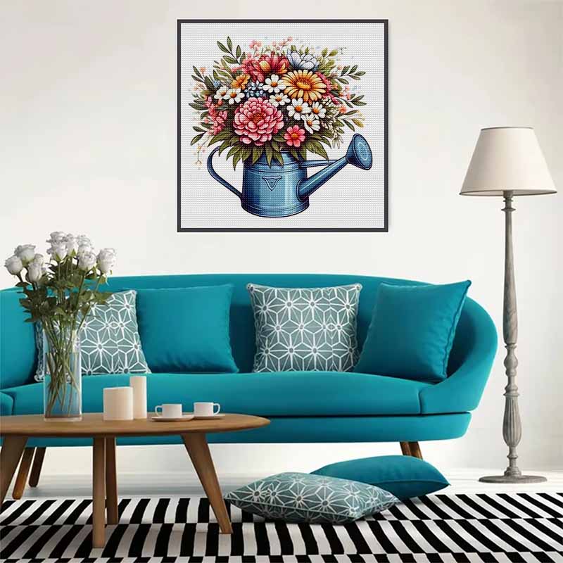 New Arrival 5D DIY Full Circle Diamond Painting "Pot Flower" Embroidery Cross Stitch Home Decor Gift